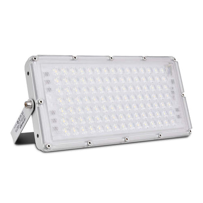 Viugreum 100W LED Flood Light, Ultra-Thin Cold White 6000K, Super Bright 10000lm with 105 SMD 2835 LEDs, IP66 Waterproof Outdoor Spotlight for garden, garage, sports field, hotel, etc.