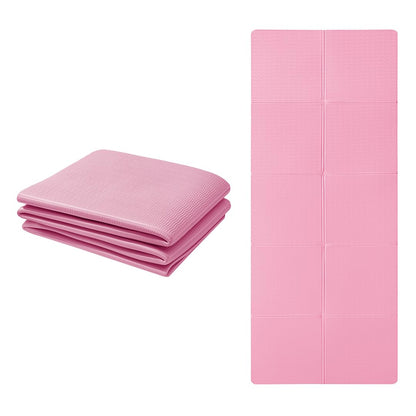 Good Night Folding Yoga Mat Non-slip Portable Fitness Mat Foldable Lightweight Gymnastics Mat Pilates Sport Travel Yoga Mat 183 x 61 x 0.6 cm (Pink)