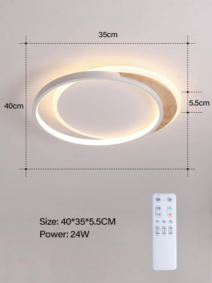 FANLG Ceiling Light Bedroom, 40cm LED Ceiling Light Dimmable 3000K-6000K Lamp Living Room 24W Modern LED Ceiling Light for Bedroom Living Room Balcony Kitchen Hallway Children's Room