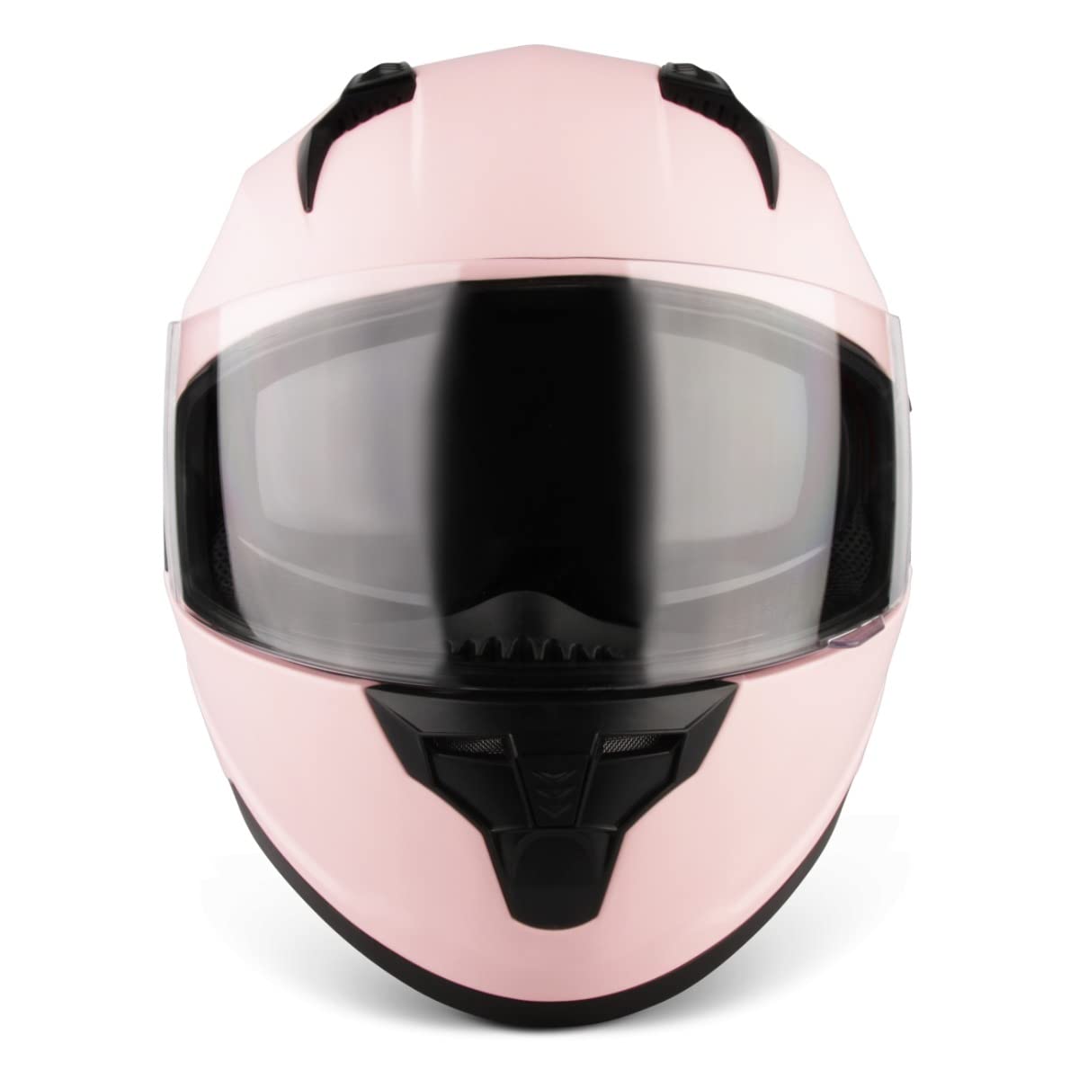 VINZ Kennet Full-Face Helmet with Sun Visor | Motorcycle Helmet Full-Face | ECE 22.06 Certified | for Women | Available in Sizes XS-XXL - Matte Pink