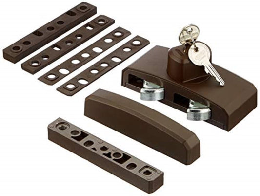 ABUS window additional security FTS96 - window lock with locking mechanism via the knob, different locking - ABUS security level 10 - 11197 - brown