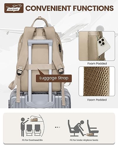 LOVEVOOK laptop backpack for women fits 15.6 inch laptop, perfect for school, travel, business, or university. Ideal for girls and teenagers.