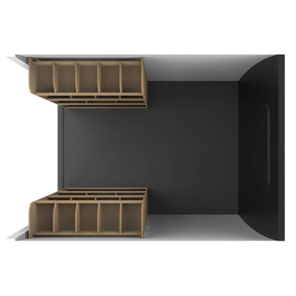 VANIFY - Compatible with Ford Transit Custom L1 2012+ vehicle shelving, double shelves at the rear.