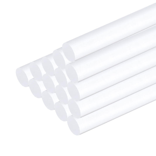QUARKZMAN 15 Pieces Acrylic Plastic Round Rod 8mm x 300mm PMMA Acrylic Plastic Bar Transparent Acrylic Rods for DIY Handmade Crafts Lighting Garden Decorations - 5/16" x 12"