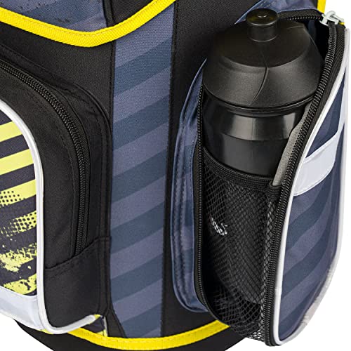 Baagl schoolbag for boys in 1st grade, ergonomic school bag for boys in elementary school, light kids backpack with chest strap (excavator).