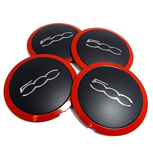 4x ORIGINAL Fiat center caps wheel caps 500 (312_) for 15 inch rims 51877477