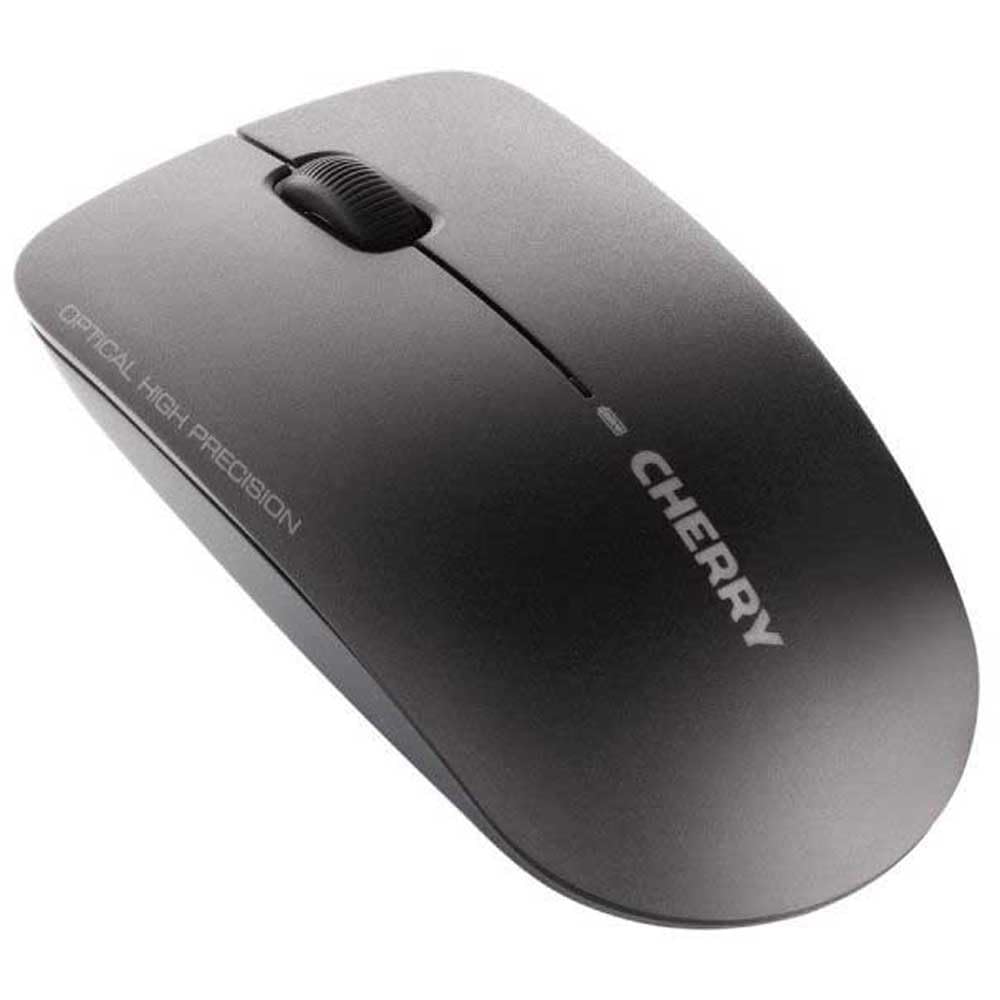 CHERRY DW 3000, Wireless keyboard and mouse set, German layout (QWERTZ), 2.4 GHz radio frequency, Slim design, Quiet keys, Symmetrical mouse, Black
