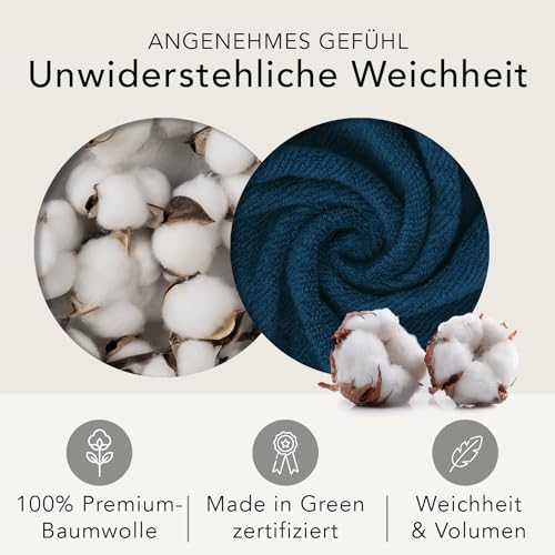 24 pieces of washcloths 30x30 cm | Small towel set | Terry Soft & Fluffy | 100% cotton | Mini washcloths | 500 g/m² | Oeko-Tex | Ôhm | Blue