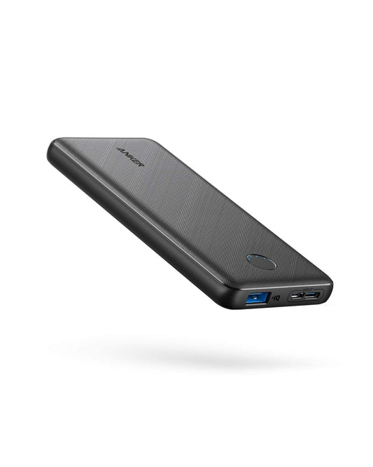 Anchor Powerbank 10000mAh, PowerCore Slim 10000, ultra-thin external battery, High Speed PowerIQ and VoltageBoost charging technologies, Power Bank for iPhone, Samsung Galaxy, and more.