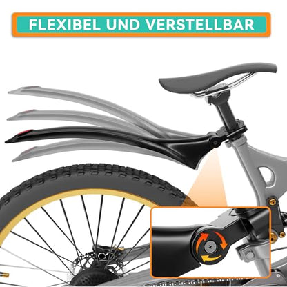 NICEDACK Bike Fender Set, MTB Front Rear Fender, Extend Thickened Mountain Bike Fenders, Quick Release Fender, Wheel Guards for 24-29 inch Bicycle.