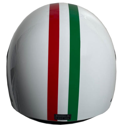 Jethelm RALLOX 229 Italia Helmet Motorcycle Helmet Size M Scooter Helmet with clear white glossy visor