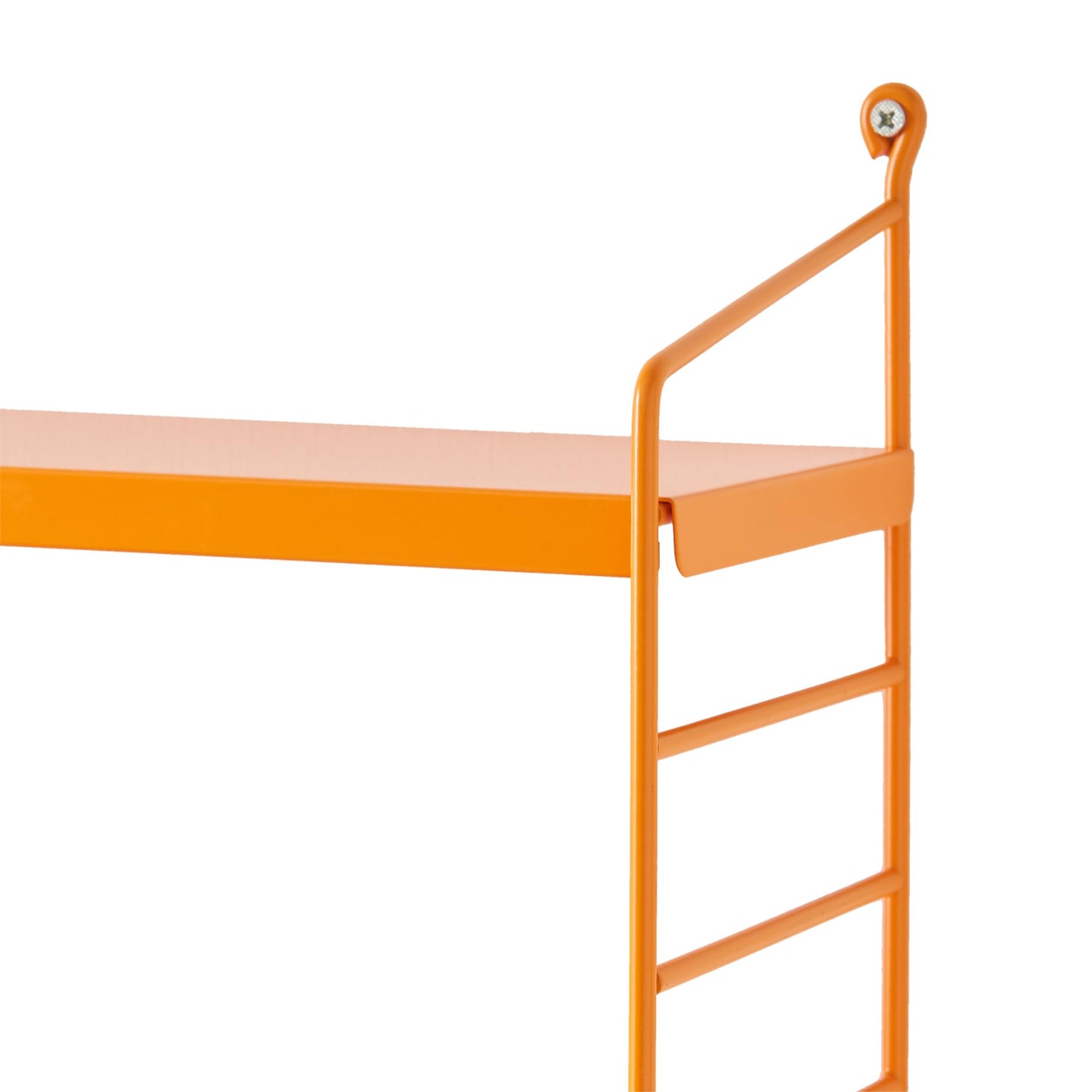 [en.casa] Modular wall shelf Strängnäs metal shelf orange hanging shelf with 3 shelves bathroom shelf kitchen wall shelf wall shelf living room
