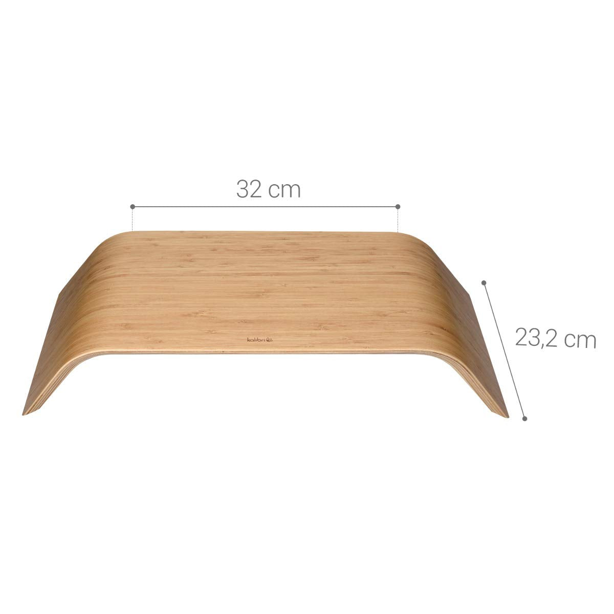 Calibri monitor wood stand TV stand - computer table desk attachment monitor stand bench - bamboo desk attachment in light brown.
