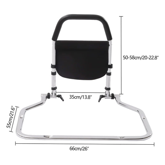 DCSYOG Bed Rail for Elderly, Bed Assist Rail Height Adjustable Bed Guard Handrail Foldable Support Bars Side Safety Rail with Organizer Bed Rail Guard for Seniors, Pregnant Women, and Disabled.