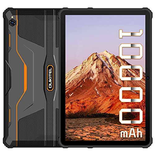 OUKITEL RT1 Outdoor Tablet, 10.1 inch FHD+ 10000mAh, Android 11 rugged outdoor Tablet PC, 4GB RAM 64GB ROM, Octa Core processor Helio P22, 1200 x 1920 IPS, 4G LTE Tablet, 16MP Camera, Wi-Fi, GPS.