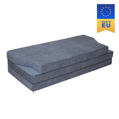 Premium sleeping pad for SpaceTourer, Traveller, Proace Verso & Zafira Live | Folding mattress 190x140x10cm, Dark Grey | Foldable mattress for bus, camping foldable mattress