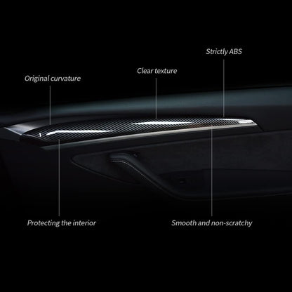ABS carbon fiber model dashboard cover for Tesla Model Y 2021 2022, car center console panel sticker interior accessory for Model 3 2021 2022 (Not for the 2024 2025 new model)