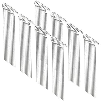 COM-FOUR® 80x tent pegs made of galvanized steel - Long and sturdy ground stakes for camping and outdoor use - ideal for regular ground
