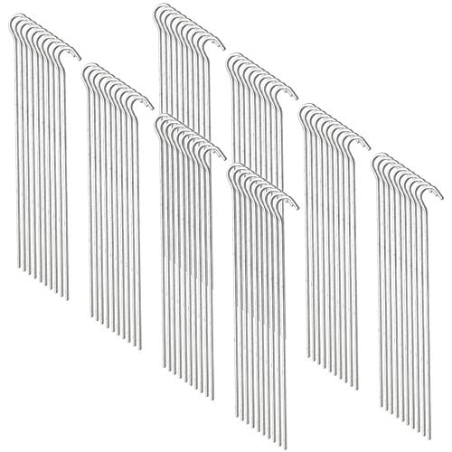 COM-FOUR® 80x tent pegs made of galvanized steel - Long and sturdy ground stakes for camping and outdoor use - ideal for regular ground