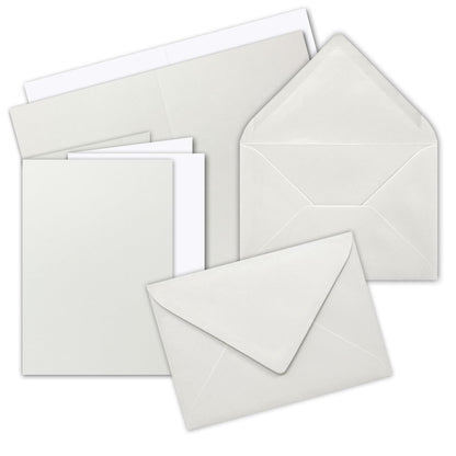 75x folding cards set A6/C6 with light grey envelopes - including inserts - 14.8 x 10.5 cm - premium quality - FarbenFroh