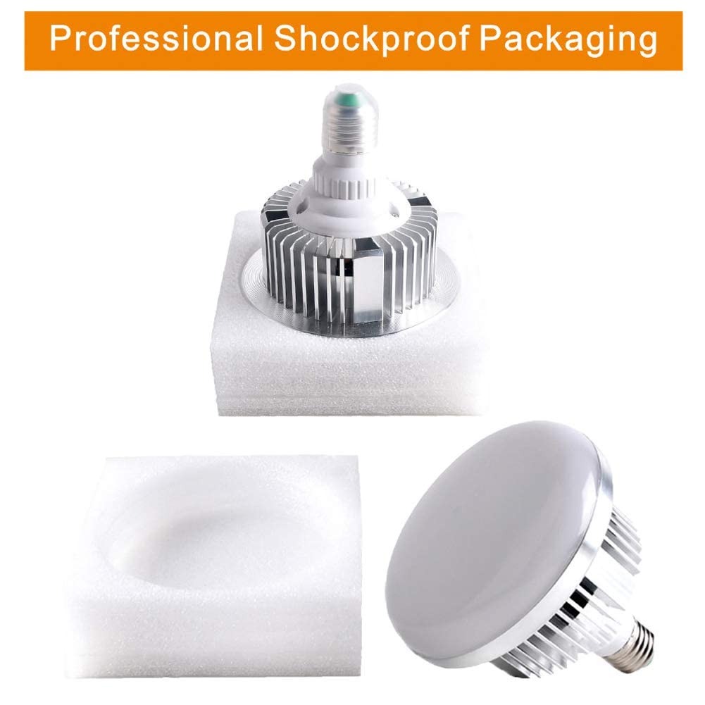 2 x 85W LED photo light E27 2700-6400K, adjustable with remote control, LED photo studio lamp, energy-saving lighting for softbox, reflector, and photography.