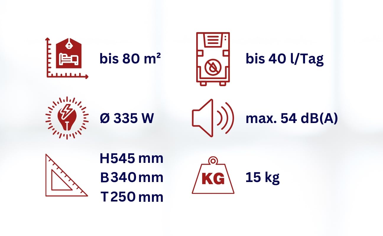 Aktobis dehumidifier, building dryer WDH-930EEW (up to 40 L/D + digital + WiFi)