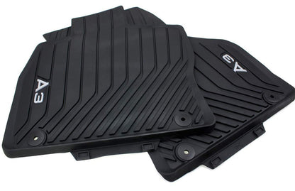 Original Audi rubber mats high-quality floor mats rubber black 2-piece