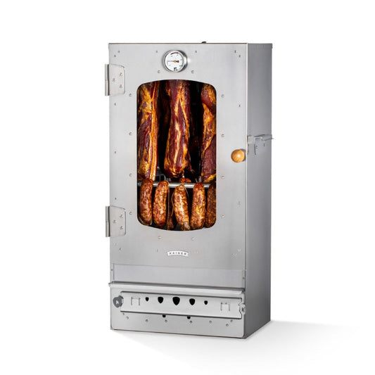 KAISER Company '50' high-quality stainless steel smokehouse/smoker - wood-fired I portable smoker 80 cm I perfect for smoking I can fit up to 10kg of meat I with accessories I NON-RUSTING