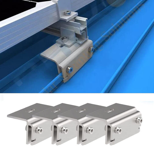 4PCS Roof Seam Clamp Standing Seam Roof Seam Clamp Mounting Solar Installation Stainless Steel