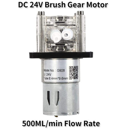 Fafeicy G928 24V Peristaltic Pump with card slot design, 500 ml/min high flow peristaltic pump. High-quality dosing pump for aquarium laboratory, 304 stainless steel screw, and ball bearing (24V)