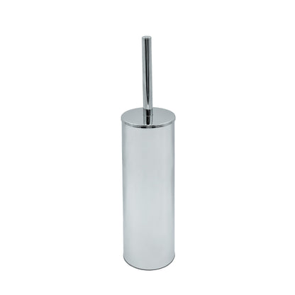 INDA - Bathroom accessories, My Love series, brush holder for wall or floor, replacement brush included, brass, chrome/white, 9 x 9 x 40 cm, SKU: AV014ACR