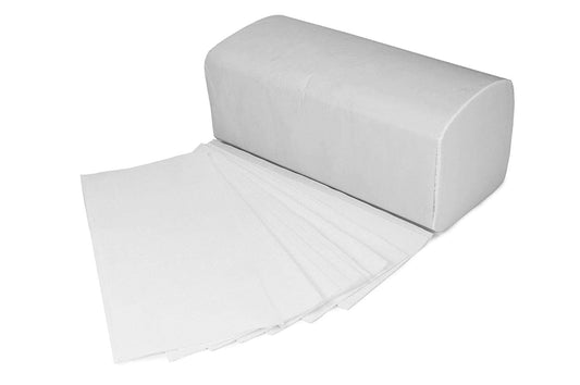 Paper towels high white premium | 4,000 sheets | 2-ply 25 x 23 cm | ZZ/V-fold disposable towels suitable for towel dispensers | Ideal for gastronomy, hospitals, practices, etc.