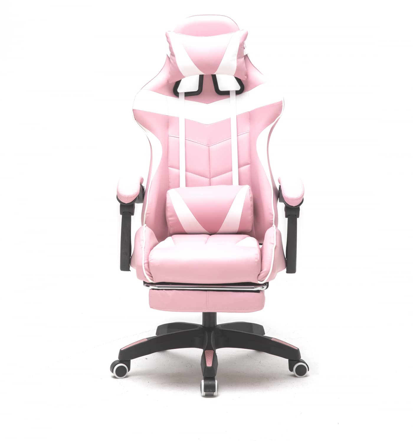 VDD Gaming Chair with Footrest Cyclone Teenagers - Office Chair - Racing Gaming Chair - Pink White