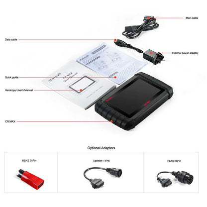 iCarsoft CR MAX Professional multi-brand vehicle diagnostic tool for fault analysis, Universal diagnostic tool, Read/Clear faults - Reset injectors - FAP regeneration.