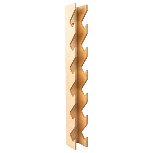 Wooden wall mount for dumbbell, barbell, fitness, bodybuilding, gymnastics, weights.