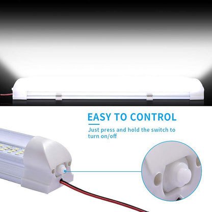 papasbox 4x 108 LED Interior Car LED Lighting, Interior Lighting 12 Volt LED Lamp 12V Light Strip Lighting, 9W Strip Interior Light, Fluorescent Lamp for Kitchen Camping RV Boat