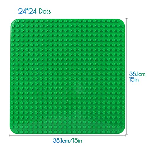 Large building plate compatible with Duplo bricks, big base plate, 38*38cm plate set for creative play, educational toy.