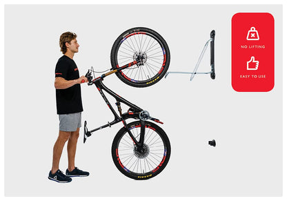 Steadyrack bike wall mount - Mountain Bike Rack - Vertical bike wall mount for storage solution in your home, garage, or bike park.