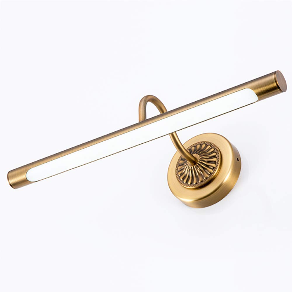 8W Modern LED Metal Mirror Light Wall Lamp Bathroom Make Up Mirror Light Waterproof Anti-fog Wall Lamp for Bathroom Study, Warm Light