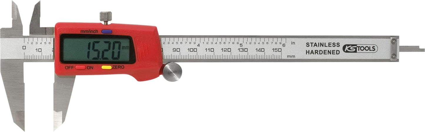 KS Tools 300.0532 Digital Caliper 0-150 mm, Colored, One Size, 4042146364468