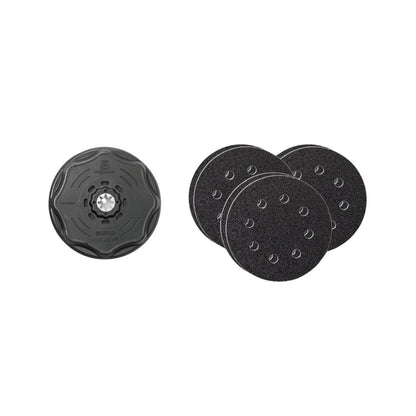 Fine sanding set (round shape, Starlock Plus attachment, perforated design, 1x sanding pad, 2x sandpaper grit 60, 80, 180) 63806195210