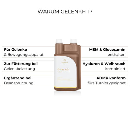 Alpurial Joint Fit - supplement for horses with high joint stress - with MSM, Hyaluron & Glucosamine - developed by veterinarians.