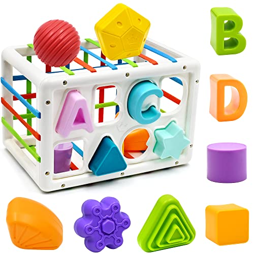 Toy for babies from 1 year old Montessori, Motor skills sensory learning toy, Colorful shape sorting game for early development Toddlers girls boys 1 2 3 years old, Autism toy