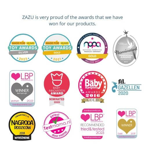 ZAZU Shally Sparrow Sunset Projector | Relaxing melodies | 3-step sleep program | Cry sensor | Child lock | Battery operated | Ideal for kids' room | 20 cm x 24 cm x 12 cm