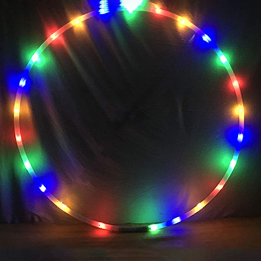 POHOVE LED Hula Hoop, Color Changing Hula Hoop, Various Glowing Hula Hoops for Adults, Multicolor, Dance Hoop, Weight Loss, Bodybuilding, Fitness