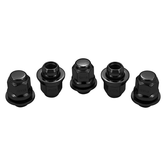 20x wheel bolts M12x1.5x47.5 flat seat D30 SW21 - Black