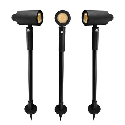 CHNXU 4-piece LED garden lighting 3W garden light IP67 waterproof warm white 3000K 180LM height adjustable garden lamp garden spotlight with 12V power supply for outdoor trees, meadows, gardens, lawns, yards.