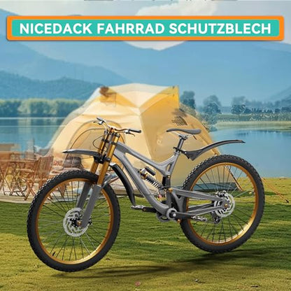 NICEDACK Bike Fender Set, MTB Front Rear Fender, Extend Thickened Mountain Bike Fenders, Quick Release Fender, Wheel Guards for 24-29 inch Bicycle.