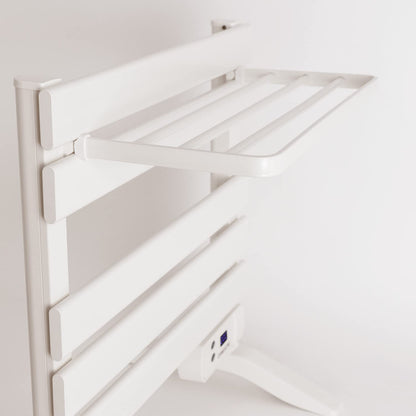 CREATE / WARM Towel Mini 150W / Electric Bathroom Heater White with Stand Feet and Shelf / 22.9x16.1x22 inches / Quiet, low consumption, LCD display, 150W