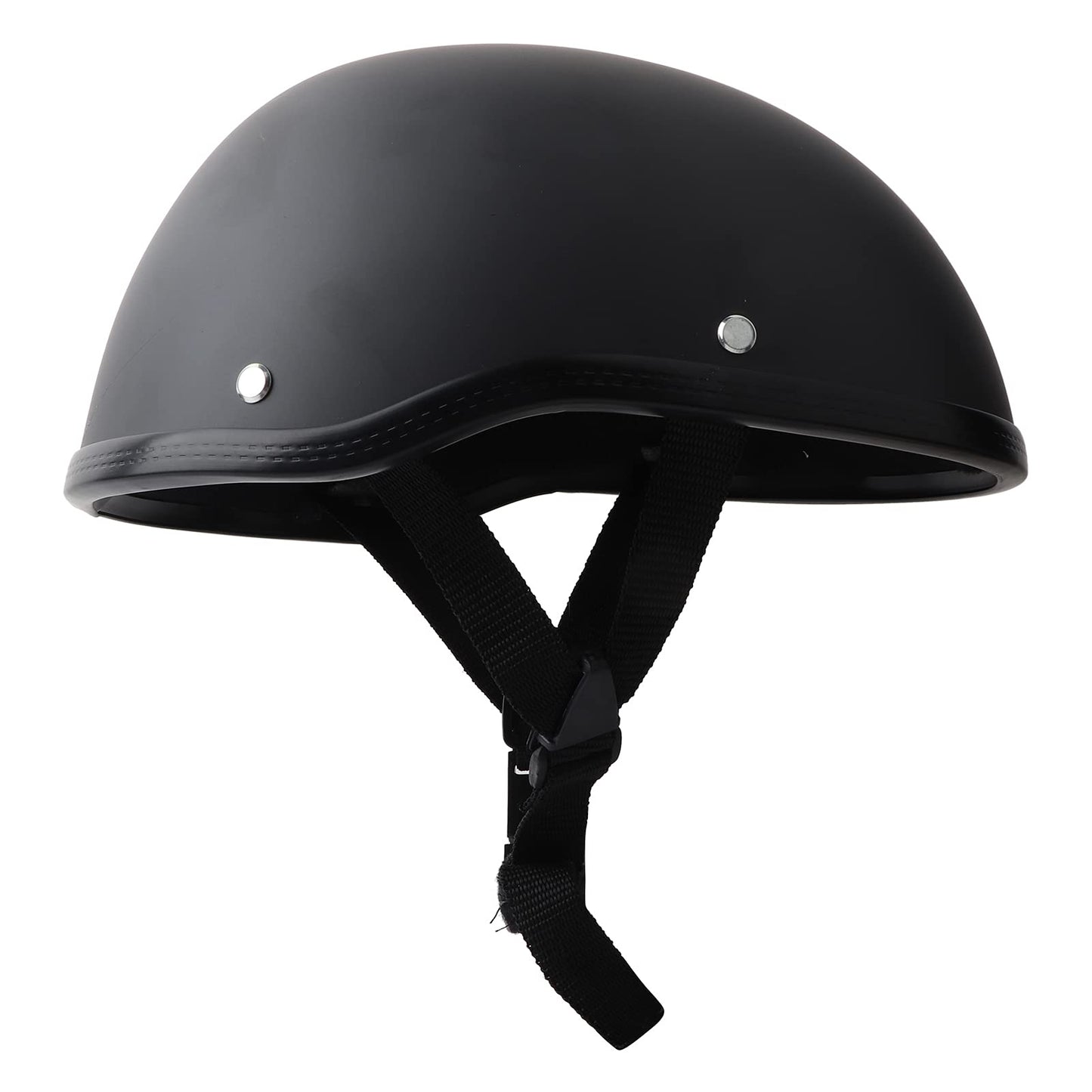 Half helmets motorcycle helmet, retro half shell helmet matte black protective shell helmet with adjustable quick release buckle universal for motorcycle, scooter bike, e-bike.